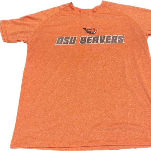 Oregon State Beavers OSU Shirt Men’s Medium Orange Short Sleeve - Picture 3 of 8